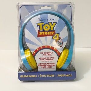 Disney Pixar Toy Story 4 Kid-Friendly Headphones Blue/Yellow NEW